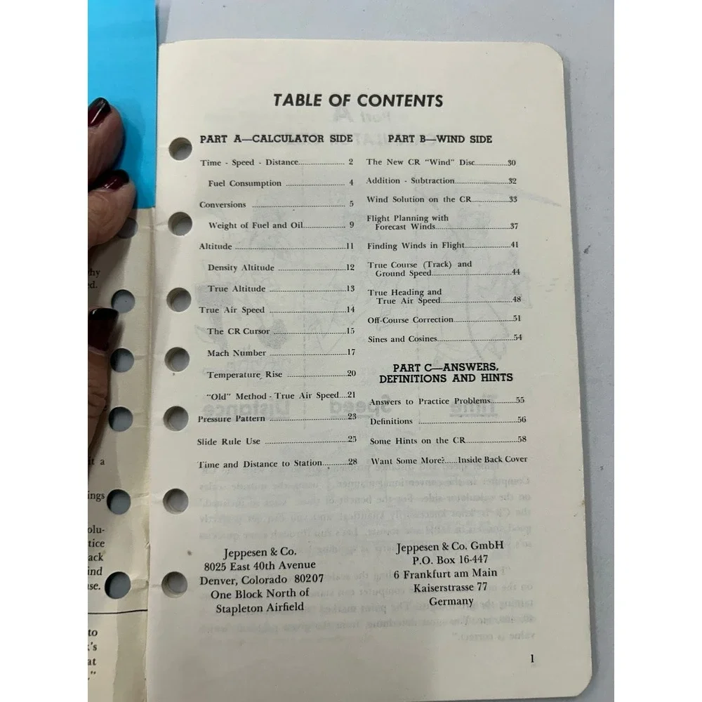 Your Improved Jeppesen Computer‎ Model CR 1960 Jeppesen & Co Aviation Guide